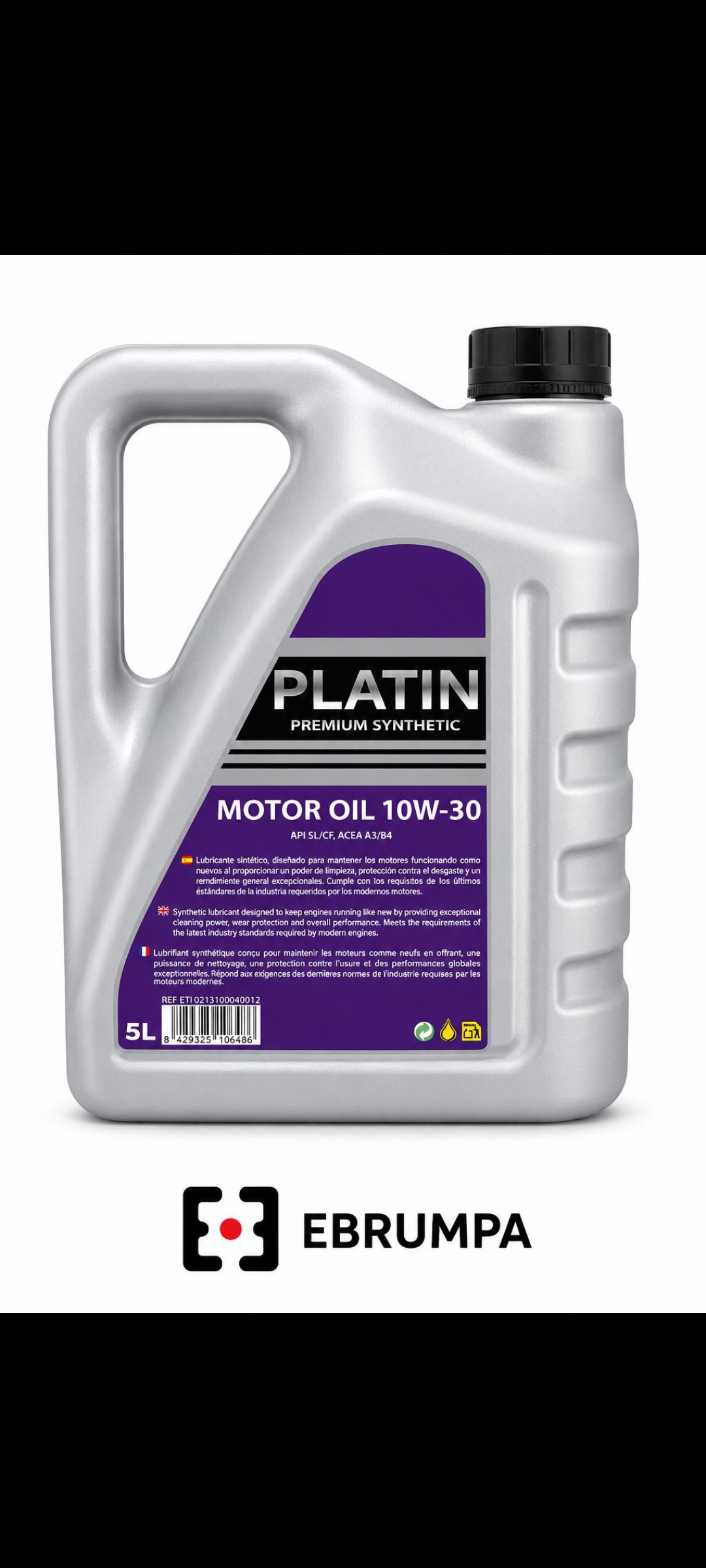 PLATIN Motor Oil 10W-30 Premium Synthetic – 5 Litros