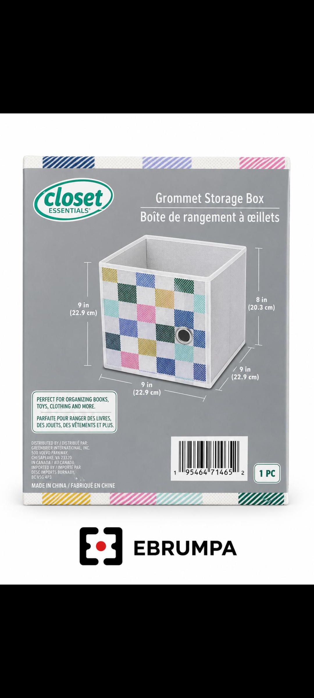 Caja Organizadora Plegable Closet Essentials – Diseño Cuadriculado